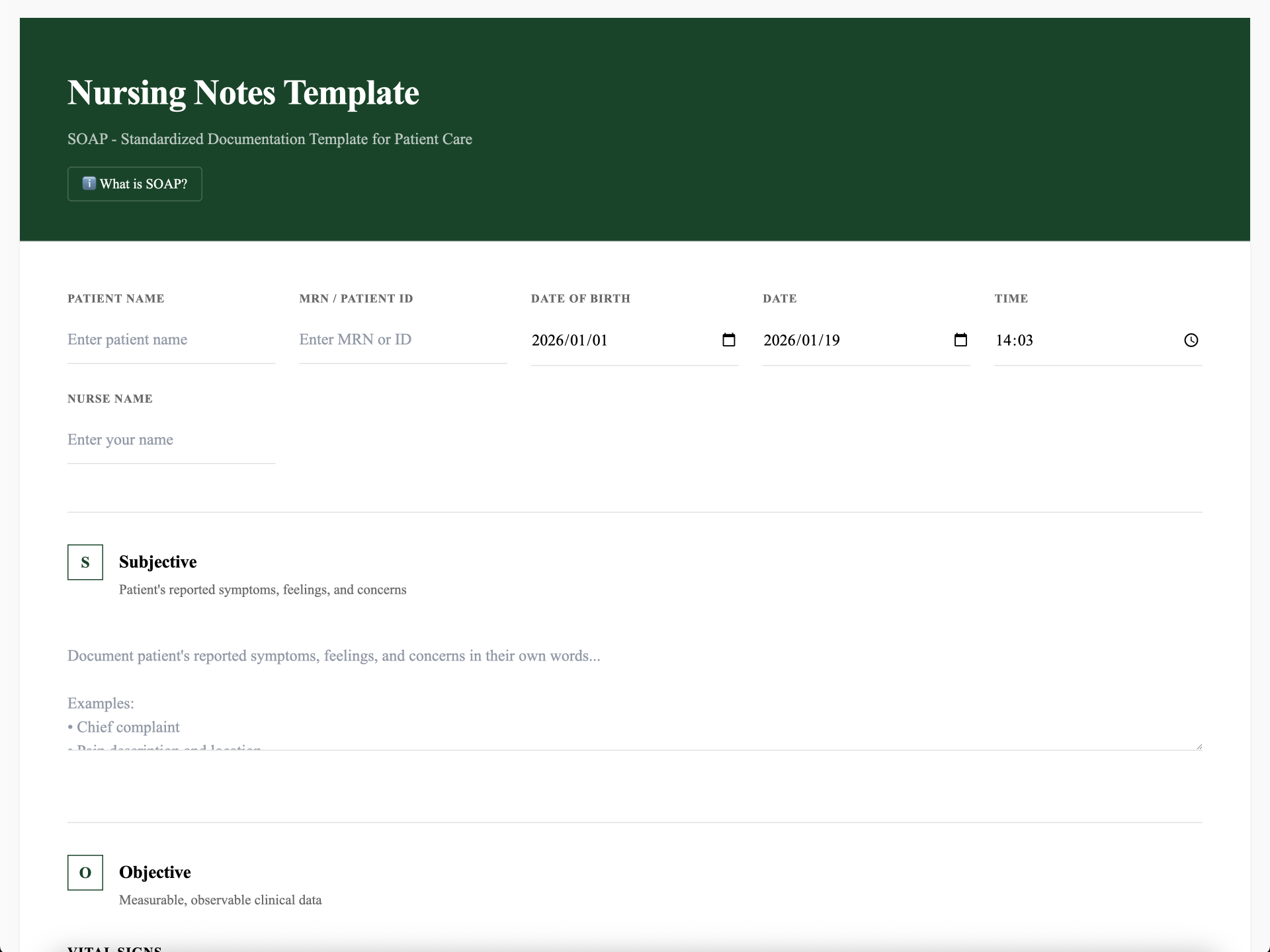 Free Nursing Notes Templates With Real Examples Kuse